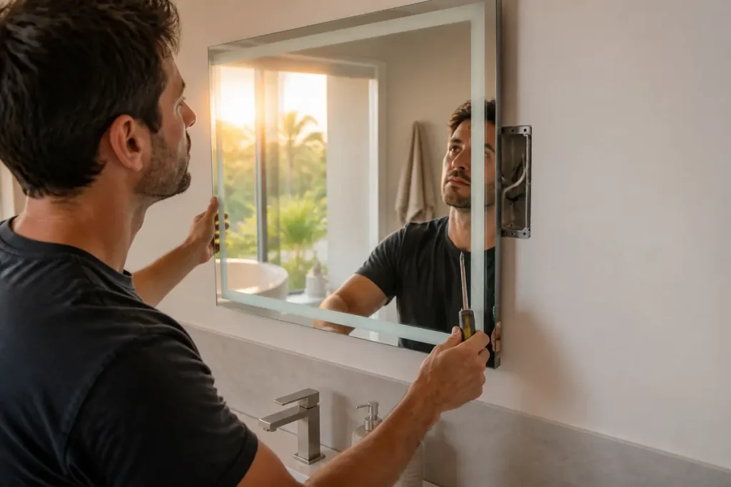 Changer LED miroir salle de bain : guide pratique étape par étape