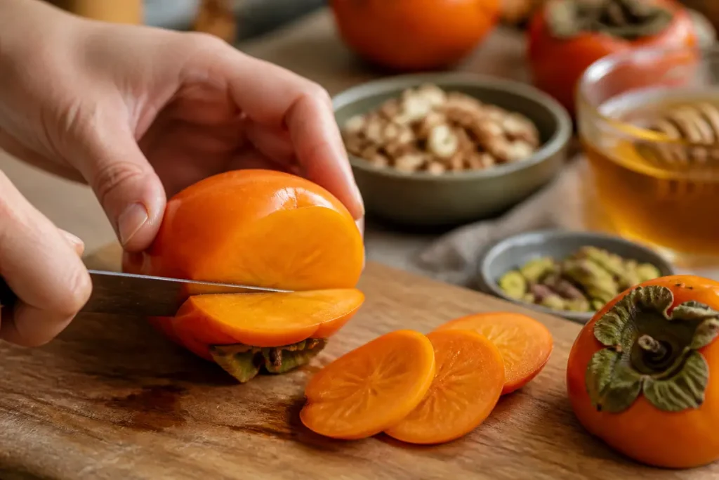 Persimmon kaki fruit : comment le choisir et le cuisiner ?